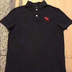 Boys Abercrombie Kids XL  navy short sleeve polo.